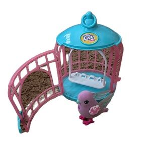 Little Live Pets Bird with Cage - Rainbow Glow - Pure Interactive Talking Toy